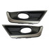 For Honda CR-V Fog Light Cover 2017 2018 | Garnish | Black | Touring Model | w/ Chrome | DOT / SAE Compliance (CLX-M0-USA-RH10820006-CL360A70-PARENT1)