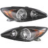 For 2002-2004 Toyota Camry Headlight CAPA Certified Bulbs Included SE; Black (CLX-M0-20-6120-90-9-PARENT1)