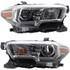For 2016 2017 Toyota Tacoma Headlight DOT Certified Bulbs Included Halogen; w/LED DRL; w/Fog Lights; Chrome Housing (CLX-M0-20-9750-80-1-PARENT1)