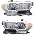 For Toyota Tacoma Headlight 2016 2017 Halogen Type w/o LED Daytime Running Light Black (CLX-M0-20-9750-90-CL360A55-PARENT1)