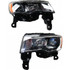 For Jeep Grand Cherokee Headlight 2017 18 19 2020 Black Bezel Halogen Type CAPA Certified (CLX-M0-20-16276-90-9-CL360A55-PARENT1)