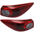 For Mazda 3 Sedan 3/31/2014 2015 Tail Light Assembly LED Type Black Bezel Outer CAPA Certified (CLX-M1-315-1941L-AC-PARENT1)