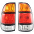 For 2000-2006 Toyota Tundra Tail Light DOT Certified Bulbs Included ;REGULAR CAB|ACCESS CAB; Std Bed; Amber/Red/Clear Lens (CLX-M0-11-5266-00-1-PARENT1)