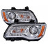 For 2011-2014 Chrysler 300 Headlight Sedan Halogen Chrome Bezel (CLX-M0-CS354-B001L-PARENT1)