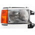 For 1987-1991 Ford Bronco Headlight Black w/ Chrome Trim; Includes Park Lamp (CLX-M0-FR387-B101L-PARENT1)