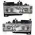 CarLights360: For 1990-2000 Chevy GMC K3500 Headlight Assembly Driver and Passenger Side DOT Certified Rectangle Form w/Bulbs-Replaces GM2503101 GM2502101 (PLX-M0-20-1668-00-1-CL360A5)
