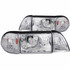 ANZO For Ford Mustang 1987-1993 Crystal Headlights Chrome w/ Corner Lights 2pc | (TLX-anz121195-CL360A70)