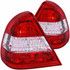 ANZO For Mercedes-Benz C220 1994 1995 1996 Tail Lights Red/Clear | (TLX-anz221157-CL360A72)