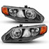 ANZO For Honda Civic 2006-2011 Crystal Headlight Black Amber 4 Dr | (TLX-anz121547-CL360A70)