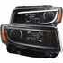 ANZO For Jeep Grand Cherokee 2014 2015 Projector Headlights Black | w/ Plank Style Design (TLX-anz111329-CL360A70)