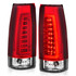 ANZO For Chevy K1500 Suburban 1992-1999 Tail Lights LED Chrome Housing Red/Clear | Lens Pair (TLX-anz311346-CL360A81)