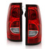 ANZO For Chevy Silverado 1500 HD 05 06 Tail Light Red/Clear Lens w/ Black Trim | 311302 (TLX-anz311302-CL360A71)