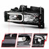 ANZO For Chevy R1500 Suburban 1989-1991 Crystal Headlights Black Housing Pair | Light Bar (TLX-anz111498-CL360A70)