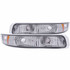 ANZO For Chevy Silverado 1500 HD 2001-2002 Parking Lights Chrome w/ Reflector | Amber, Euro (TLX-anz511064-CL360A75)