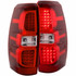 ANZO For Chevy Suburban 1500 2007-2013 Tail Lights LED Red/Clear | (TLX-anz311143-CL360A72)