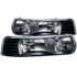 ANZO For Chevy Silverado 1500/2500/3500 1999-2006 Crystal Headlights Black | (TLX-anz111155-CL360A71)