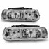 ANZO For Chevy Silverado 3500 2001 2002 Crystal Headlights Chrome | (TLX-anz111011-CL360A71)