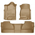 Husky Liners For GMC Sierra 2500 HD 2015-2019 WeatherBeater Floor Liners Tan | Front & 2nd Seat (TLX-hsl98233-CL360A76)