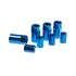 Wheel Mate TPMS Valve Stem Cover | Set of 4 Covers and 4 Valve Caps Per Pack | Aluminum | Blue Anodize