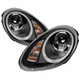 Spyder For Porsche Cayman 05-08 Headlights Pair - Halogen Model Only - DRL LED Black | 5083197