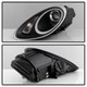 Spyder For Porsche Cayman 05-08 Headlights Pair - Halogen Model Only - DRL LED Black | 5083197