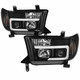 Spyder For Toyota Tundra 07-13 Projector Headlights Pair - Light Bar DRL - Black | 5085344