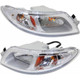 For International 8600 SBA Headlight Assembly 2007 Driver and Passenger Side Pair / Set | Halogen | 4020416C91 + 4020417C91 (PLX-M0-USA-REPI100176-HD-CL360A70)