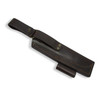 Back view of Bushcraft 95 leather knife sheath with belt loop