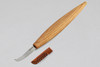 Spoon Carving Knife with Open Curve, Leather Sheath