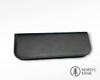 Closed black deluxe leather knife case
