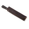 Brown leather Bushcraft 125 knife sheath, front view