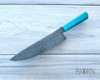 Finished knife made by Bjorn Jacobsen from X-Pattern solid stainless Damascus steel