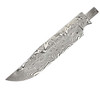 Stainless Damascus billet X-pattern knife blade example in 3 x 50 x 330mm pre-hardened steel
