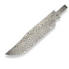 Example blade profile made from stainless Damascus billet with waves pattern, 3 x 50 x 330mm, pre-hardened to 58 HRC