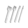 Diamond leather stitching chisel set with rectangular handles