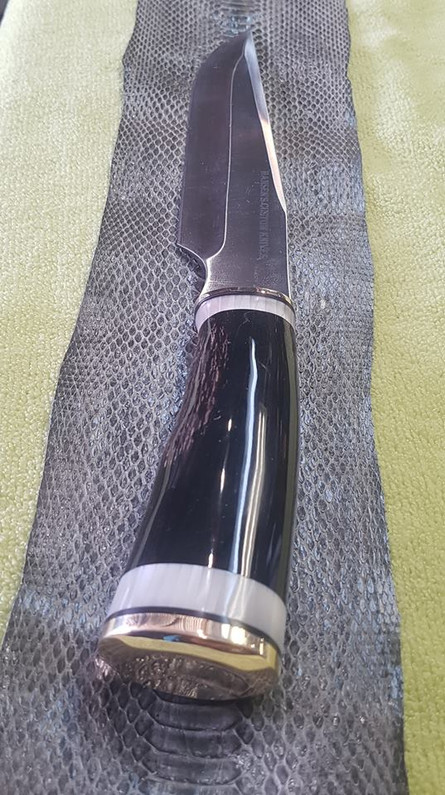 HCK Knives: Bowie with Buffalo Horn and Juma Ivory Snake