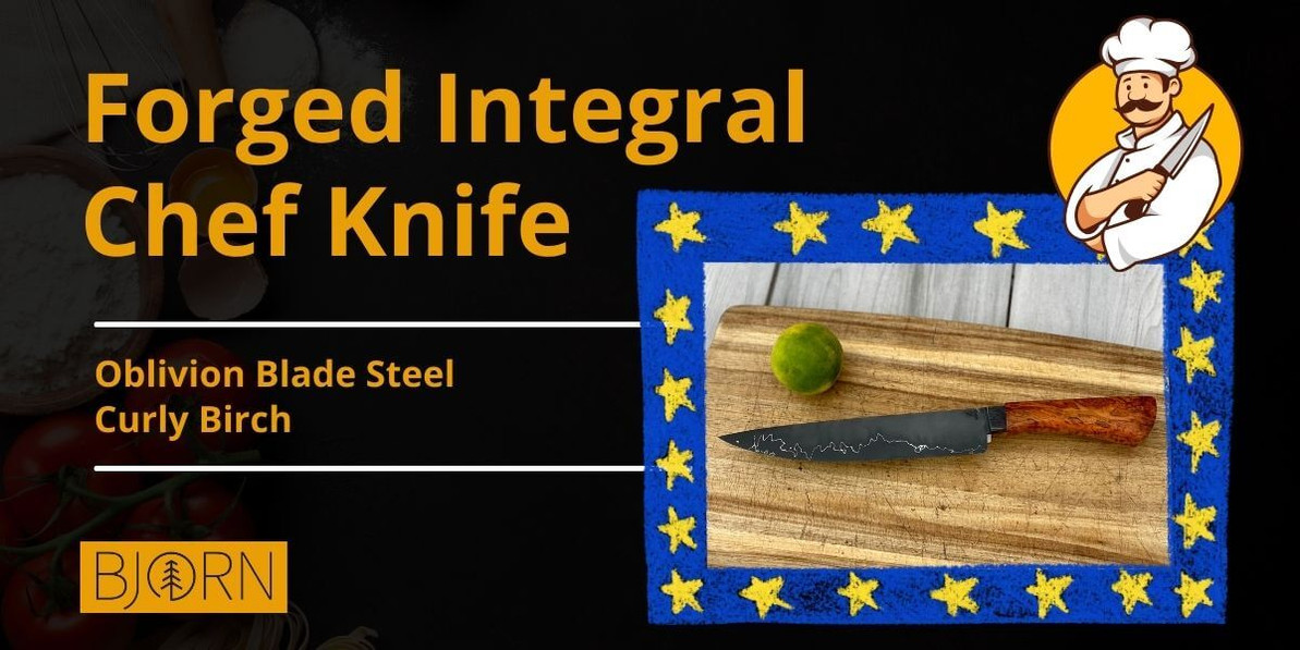 Forging an integral chef knife