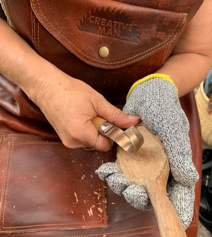 Double-side leather strop for sharpening - The Spoon Crank