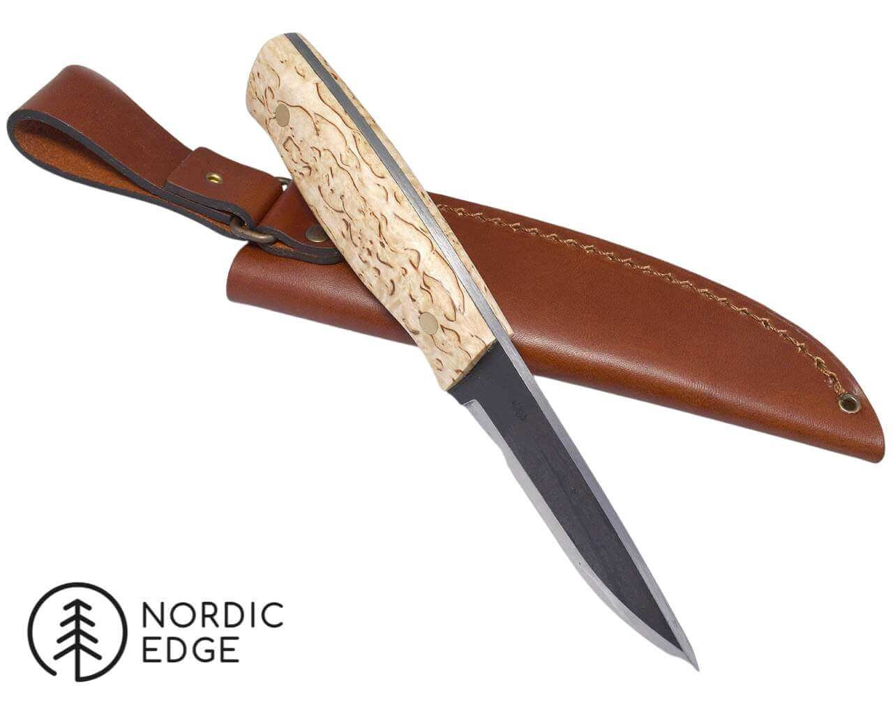 Making the Polar Whittler knife making kit with Silver Birch handle -  Nordic Edge