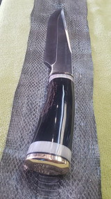 HCK Knives: Bowie with Buffalo Horn and Juma Ivory Snake