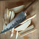Hand made Custom chef knives in Stainless Steel Damascus 