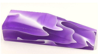 Acrylic Handle Block, Purple & White