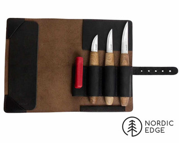 Beavercraft Sloyd Knife Set in Leather Folder S19X