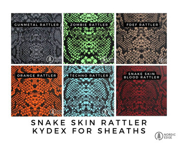 Kydex for sheaths, Snake Skin Rattler 2 mm