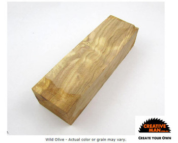Wild Olive Wood Handle Block