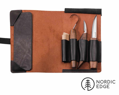 Beavercraft Spoon Carving Set in Leather Folder, Limited Edition S13X