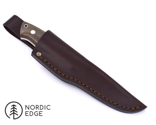 Brisa Trapper 95 Knife, Scandi Grind N690Co, Green Micarta