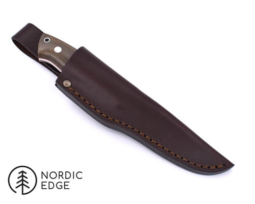 Brisa Trapper 95 Knife, Flat Grind N690Co, Green Micarta