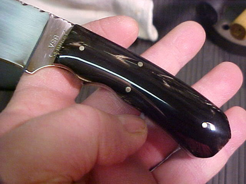 Example only: Showing a nice buffalo handle made by Barkes Knifeshop, shown on Bladeforums.com