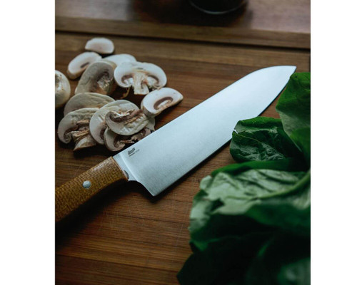 Brisa Santoku Chef Knife, Mustard Micarta Scales